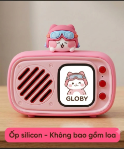 Ốp Bảo Vệ Silicon Hoạt Hình Cho Loa Thông Minh GLOBY Pro (Chống Sốc, Siêu Dễ Thương) - Hồng